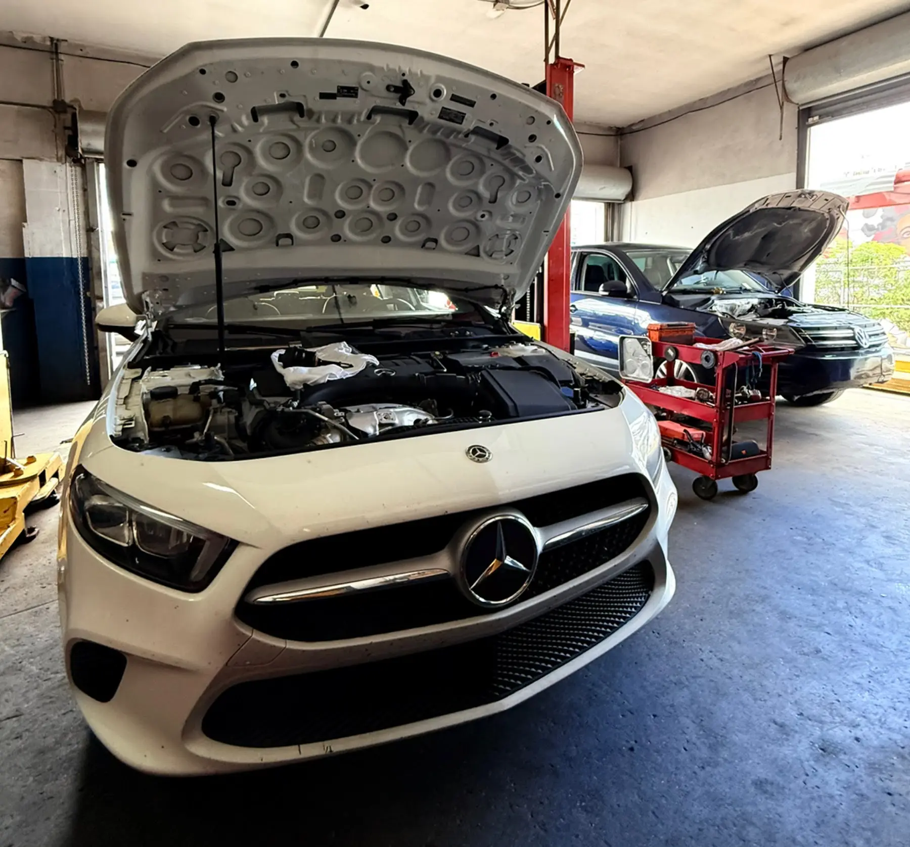 Mercedes A-Class · engine bay